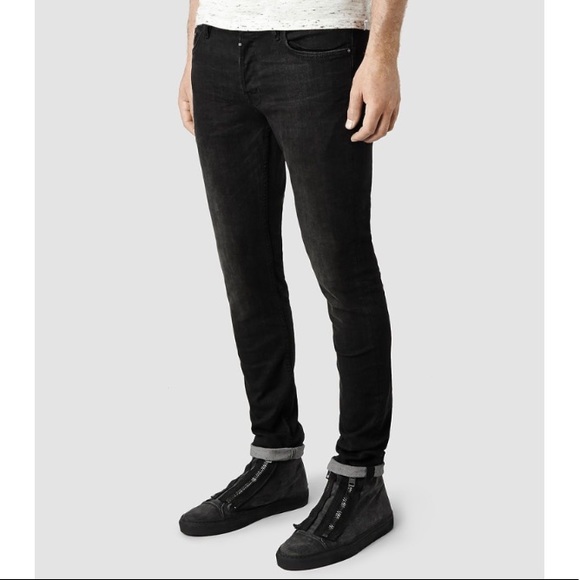 all saints black cigarette jeans